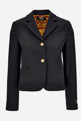 Informal Jacket In Fluid Cotton Gabardine Whit Barocco 92 Foulard
