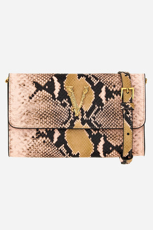 Virtus Wallet On Chain In Printed Python Calf Leather