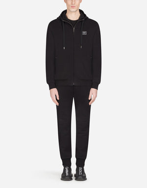 JERSEY JOGGING PANTS WITH BRANDED TAG