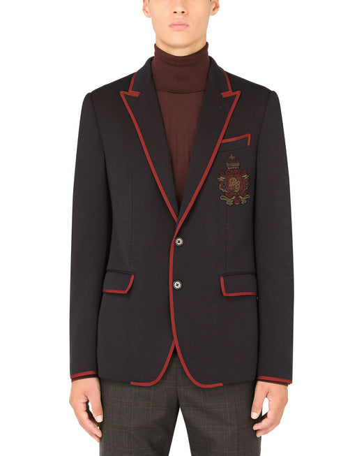 DECONSTRUCTED JERSEY JACKET WITH PATCH