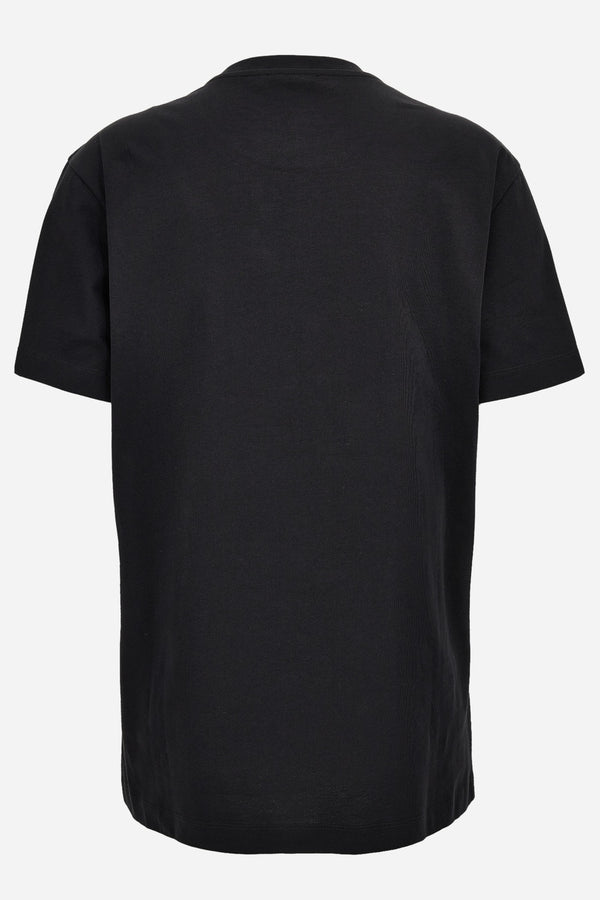 T-Shirt In Jersey Fabric + Leopard Print