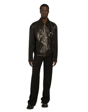 LEATHER AND FABRIC JACKET