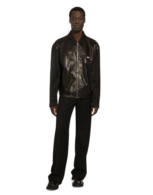 LEATHER AND FABRIC JACKET