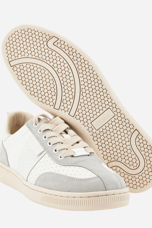 Tennis Sneakers In Calf Leather+Suede