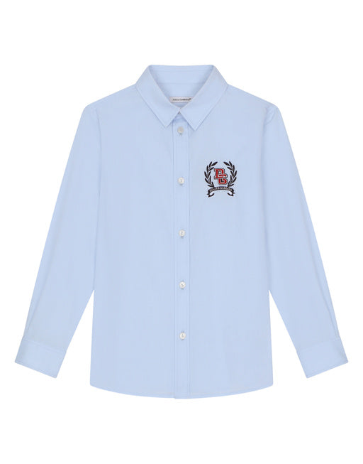 LONG-SLEEVED COTTON SHIRT WITH EMBROIDERY