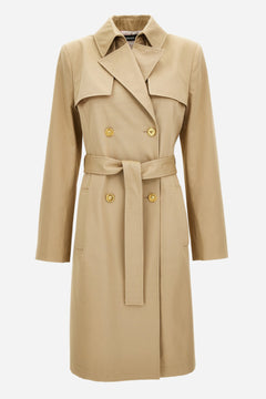Trench/Parka In Cotton Fabric With Allover Chain Print Lining