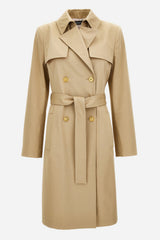 Trench/Parka In Cotton Fabric With Allover Chain Print Lining