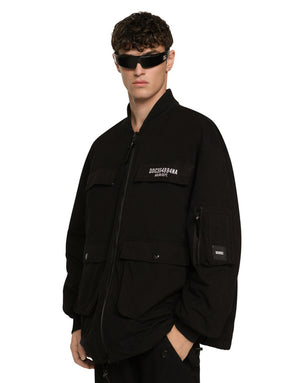 COTTON FAILLE JACKET WITH DGVIB3 PATCH
