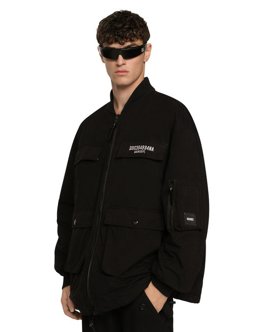 COTTON FAILLE JACKET WITH DGVIB3 PATCH