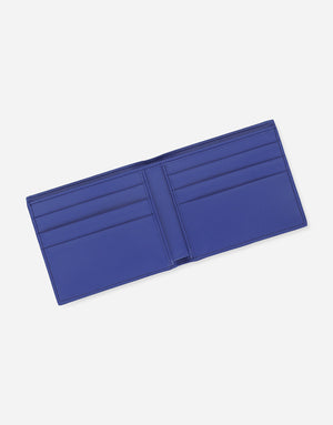 CALFSKIN BIFOLD WALLET WITH RAISED LOGO