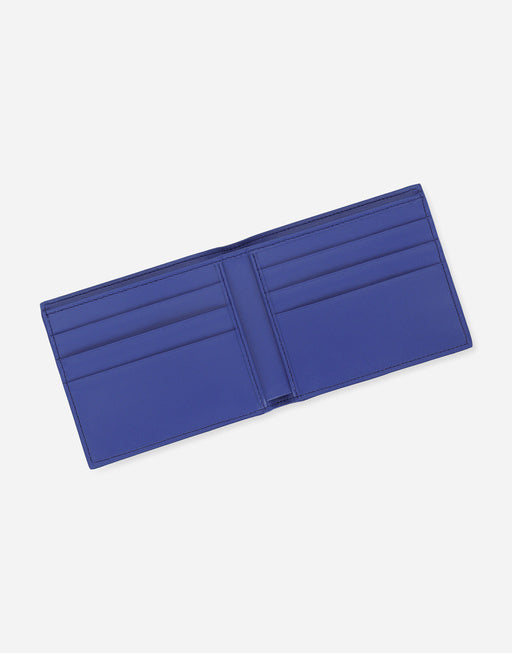 CALFSKIN BIFOLD WALLET WITH RAISED LOGO