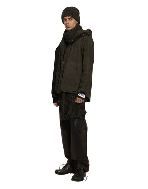 OVERSIZE COATED DENIM JEANS WITH SIDE POCKET