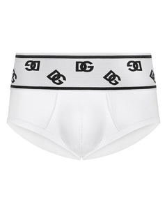 FINE-RIB COTTON BRANDO BRIEFS WITH DG LOGO