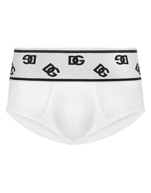 FINE-RIB COTTON BRANDO BRIEFS WITH DG LOGO