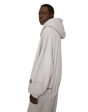 JERSEY HOODIE WITH LOGO PRINT