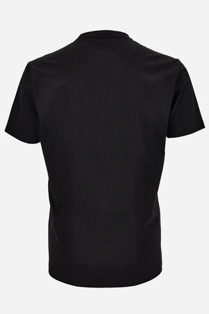 T-Shirt In Compact Cotton Jersey Fabric + Architectural Barocco Crest Embroidery
