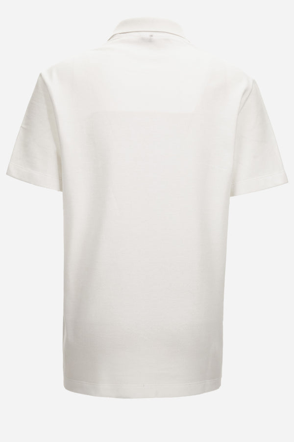 Polos In Piquet Fabric-Medusa Embroidery