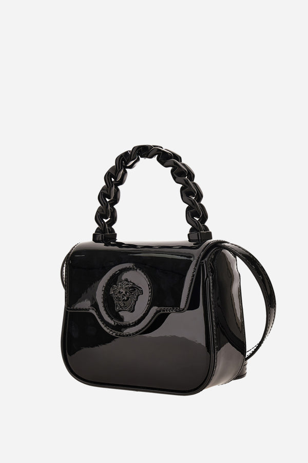 La Medusa Mini Top Handle In Patent Leather