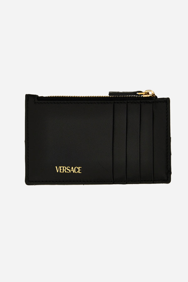 Medusa 95 Card Case In Quilted Lamb Leather