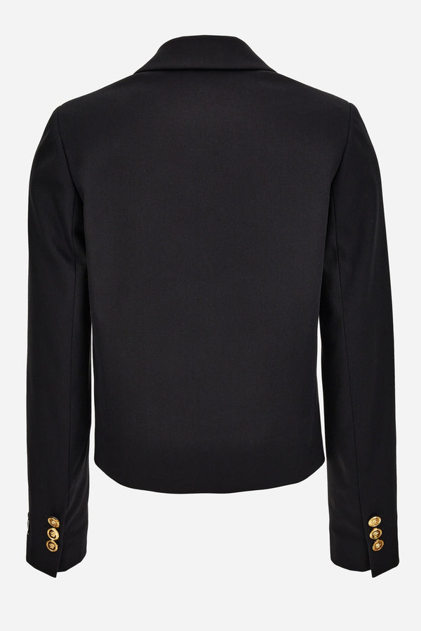 Informal Jacket In Fluid Cotton Gabardine Whit Barocco 92 Foulard