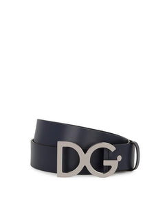 SMOOTH LEATHER BELT DG BUCKLE