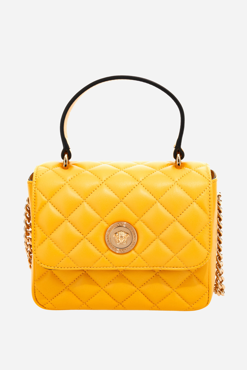 Icon Mini Top Handle In Quilted Lamb Leather
