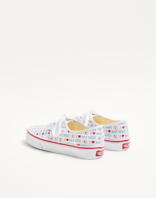 Sneaker Low-Top Valentino Garavani And Vans In Tessuto Con Stampa Valentino Vans Love
