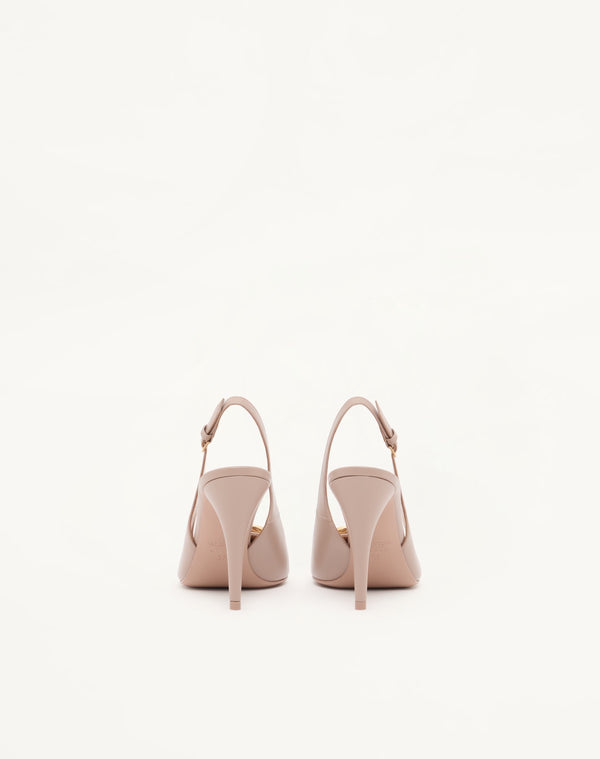 DÉCOLLETÉ SLINGBACK VLOGO THE BOLD EDITION IN VITELLO 100MM