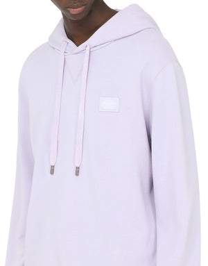 JERSEY HOODIE WITH BRANDED TAG
