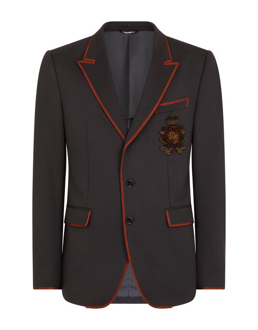 DECONSTRUCTED JERSEY JACKET WITH PATCH