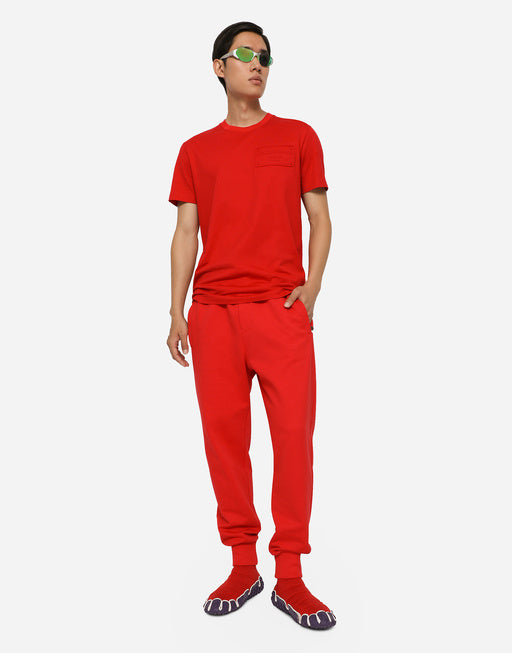 T-SHIRT WITH EMBOSSED DOLCE&GABBANA TAG