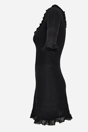 Knit Dress In Micro Cable Wool Blend