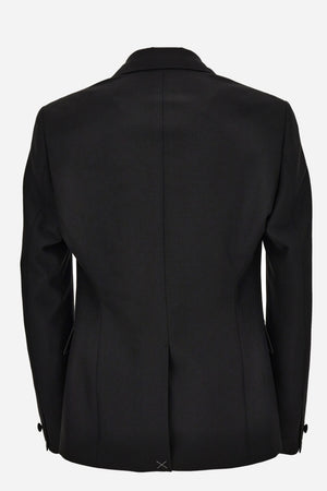 Evening Jacket In Mohair Wool Fabric-Hotfix Embroidery