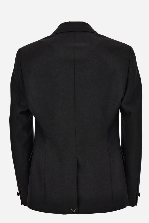 Evening Jacket In Mohair Wool Fabric-Hotfix Embroidery
