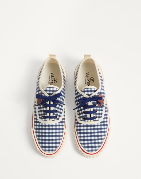 Sneaker Nojoke In Tessuto Canvas Stampa Vichy