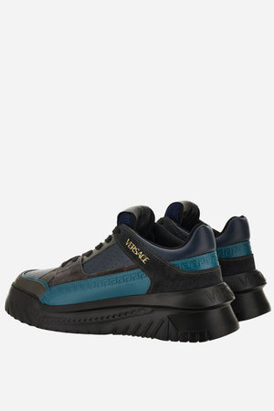 Oversize Court Sneaker In Calf Leather-Fabric