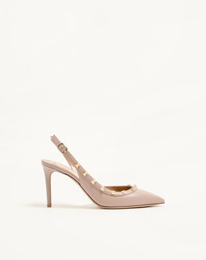 DÉCOLLETÉ SLINGBACK ROCKSTUD IN VITELLO 85MM