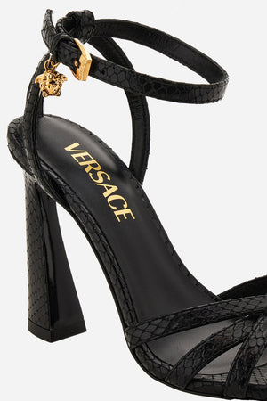La Medusa Sandal  In Printed Ayers Calf Leather