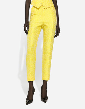 TAILORED PANTS IN FLORAL JACQUARD