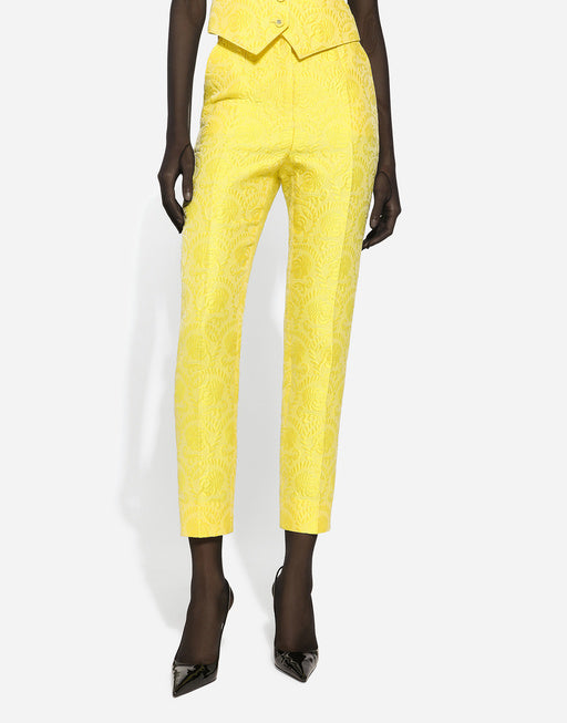 TAILORED PANTS IN FLORAL JACQUARD
