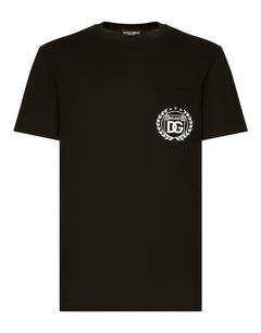 COTTON T-SHIRT WITH DG MILANO LOGO EMBROIDERY