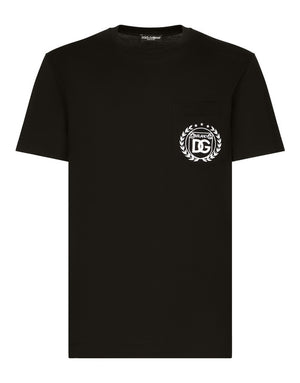 COTTON T-SHIRT WITH DG MILANO LOGO EMBROIDERY