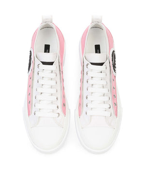 TWO-TONE CANVAS PORTOFINO LIGHT SNEAKERS WITH DG LOGO
