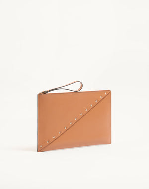 POUCH VALENTINO GARAVANI ROCKSTUD WISPY IN VITELLO