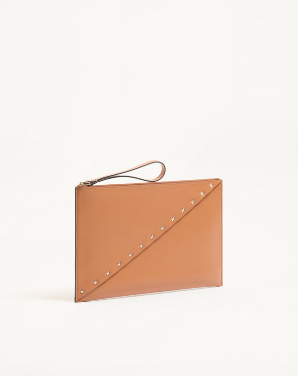 POUCH VALENTINO GARAVANI ROCKSTUD WISPY IN VITELLO