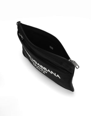 NYLON POUCH WITH RUBBERIZED LOGO