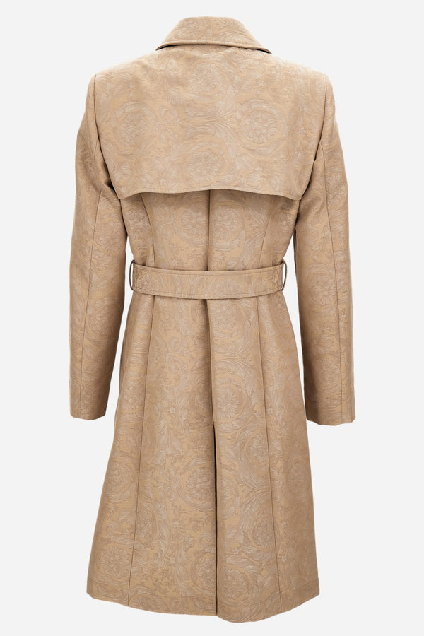 Trench/Parka In Baroque Jacquard Cotton Fabric