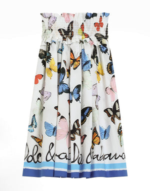POPLIN SKIRT WITH BUTTERFLY PRINT
