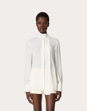 Camicia In Silk Jacquard Toile Iconographe 