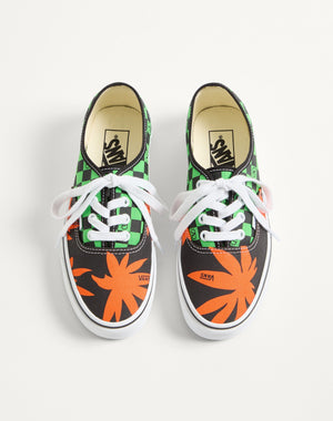 Sneaker Low-Top Valentino Garavani And Vans In Tessuto Con Stampa VLogo Checkerboard E Stampa Tropical Leaves